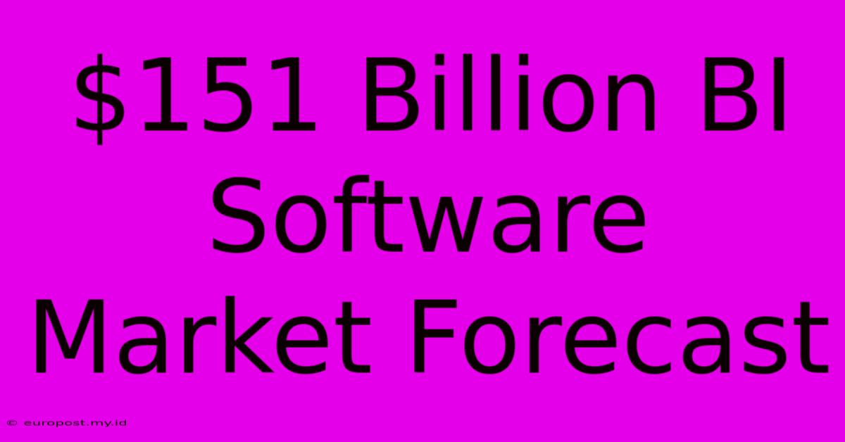 $151 Billion BI Software Market Forecast