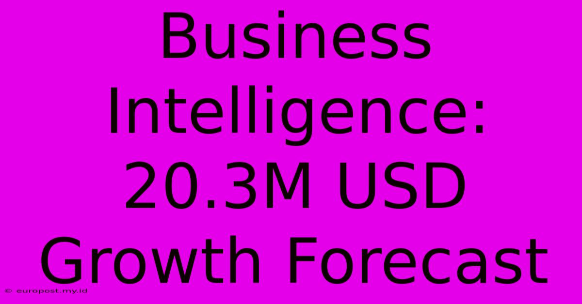 Business Intelligence: 20.3M USD Growth Forecast