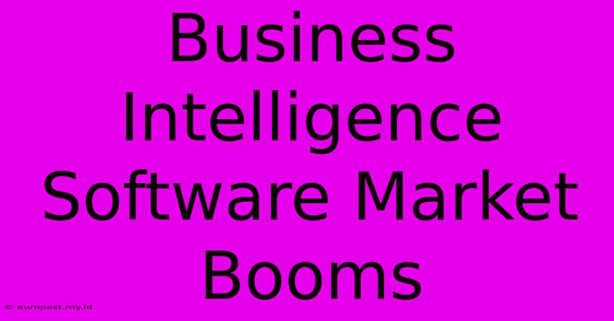 Business Intelligence Software Market Booms