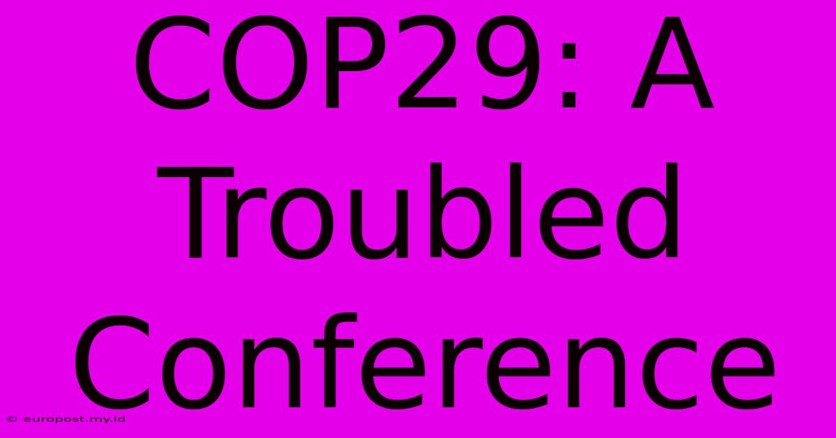 COP29: A Troubled Conference