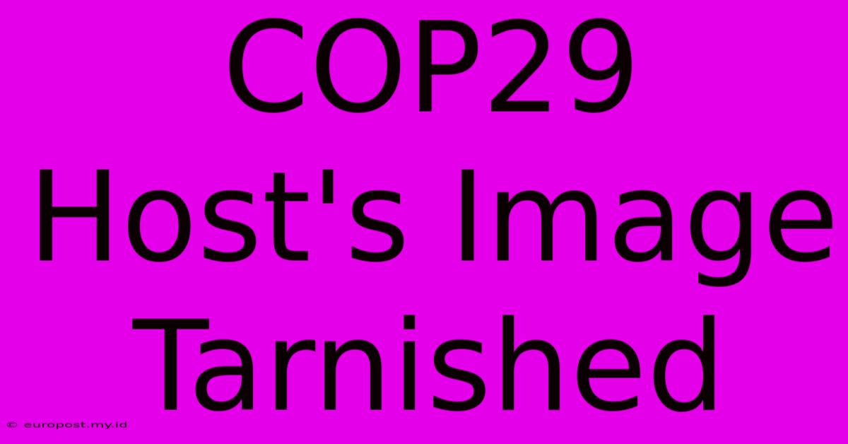 COP29 Host's Image Tarnished