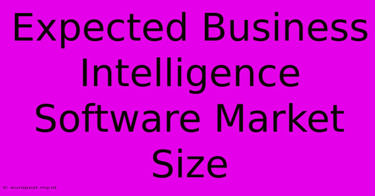 Expected Business Intelligence Software Market Size