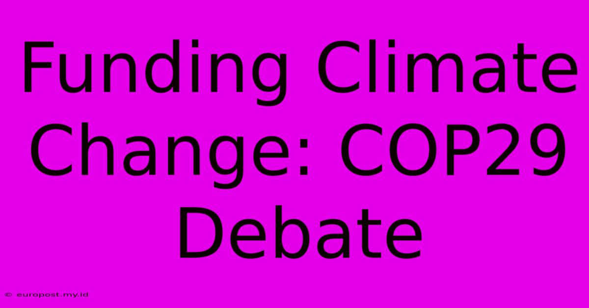 Funding Climate Change: COP29 Debate