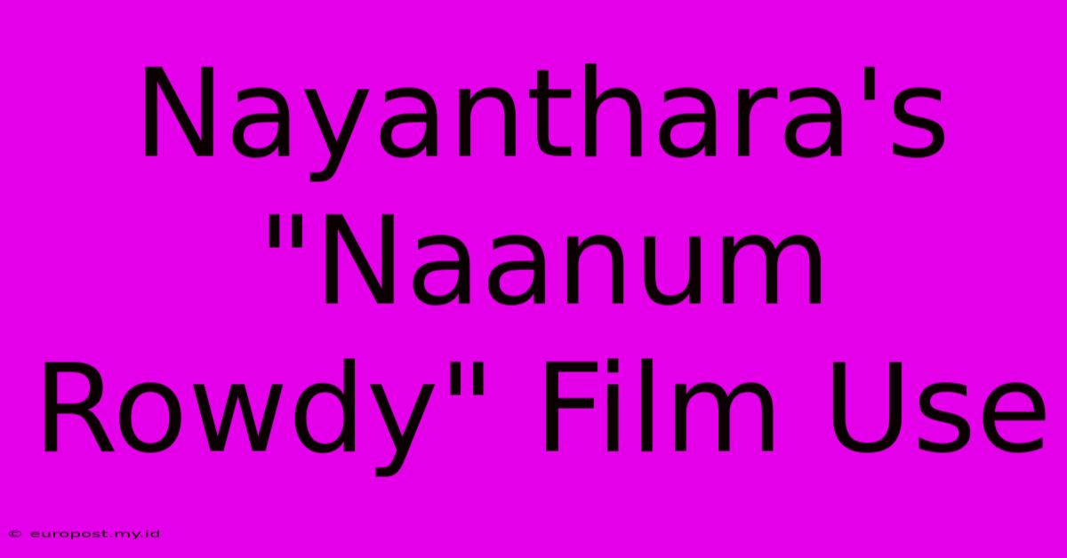 Nayanthara's 