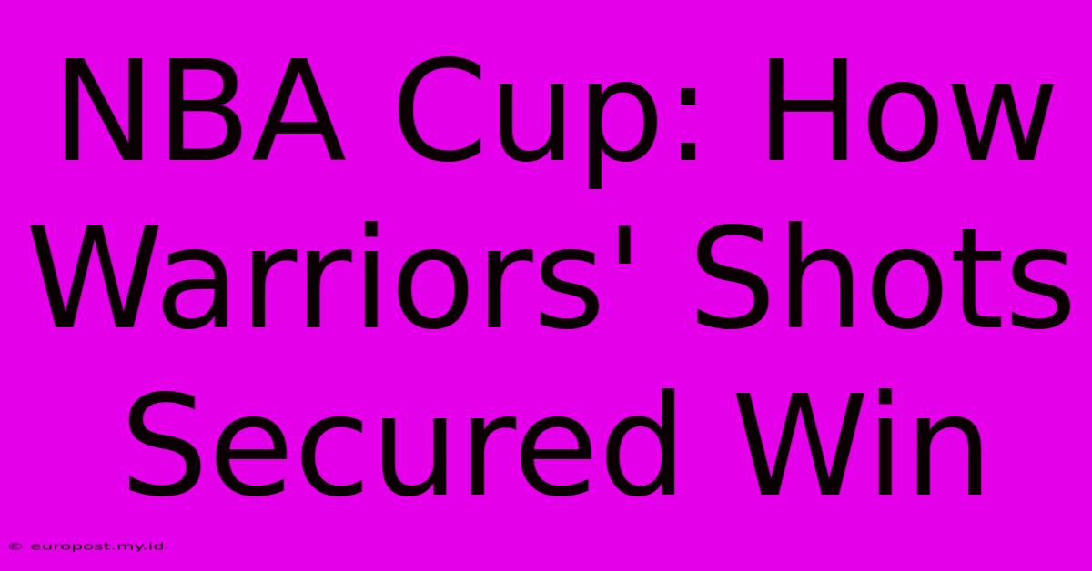 NBA Cup: How Warriors' Shots Secured Win