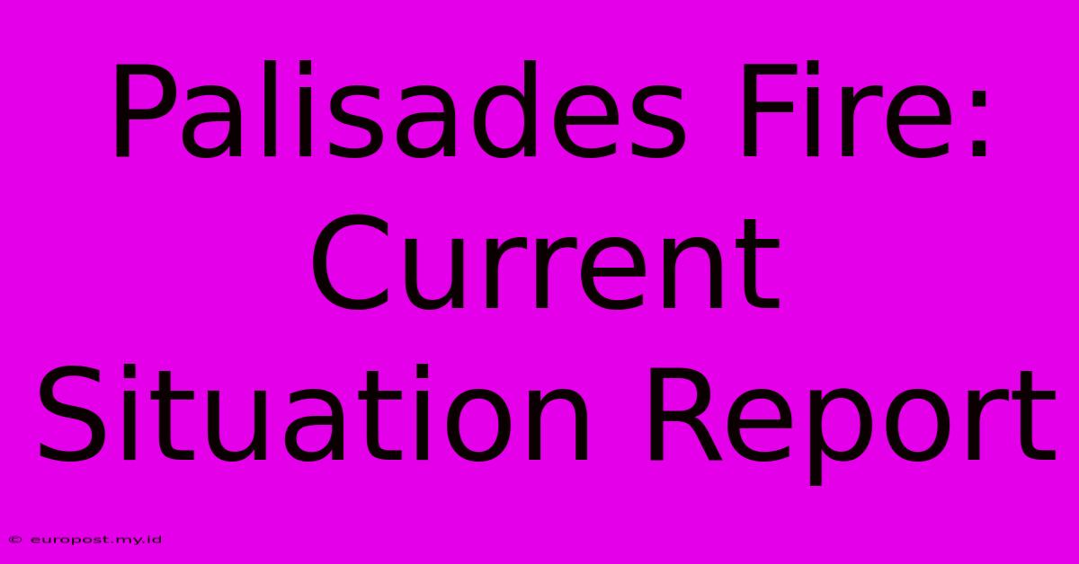 Palisades Fire: Current Situation Report