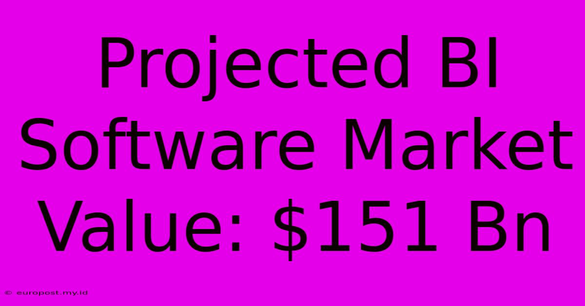 Projected BI Software Market Value: $151 Bn