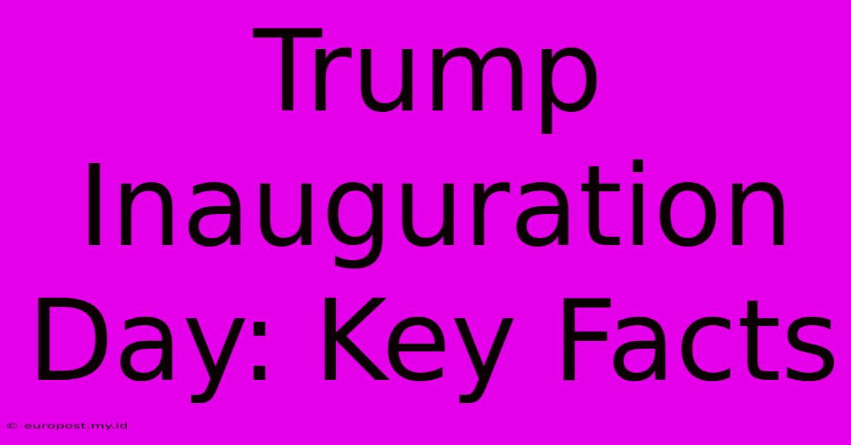 Trump Inauguration Day: Key Facts